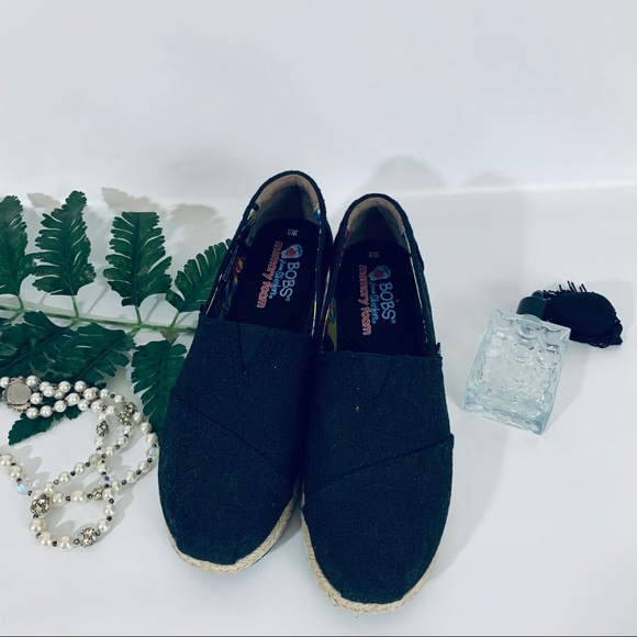 bobs wedge canvas shoe